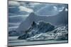 Iceland, floating glaciers in Jokulsarlon, glacier lagoon with mountain echo.-Mark Williford-Mounted Photographic Print