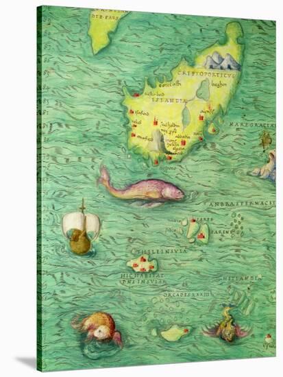 Iceland, from an Atlas of the World in 33 Maps, Venice, 1st September 1553-Battista Agnese-Stretched Canvas