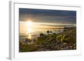 Iceland, Gardskagi, Lighthouse, Sunset-Catharina Lux-Framed Photographic Print