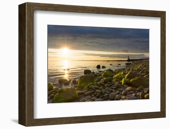 Iceland, Gardskagi, Lighthouse, Sunset-Catharina Lux-Framed Photographic Print