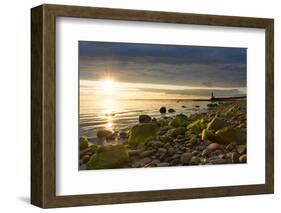 Iceland, Gardskagi, Lighthouse, Sunset-Catharina Lux-Framed Photographic Print