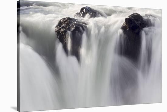 Iceland, Godafoss, Falls of the Gods.-Ellen Goff-Stretched Canvas