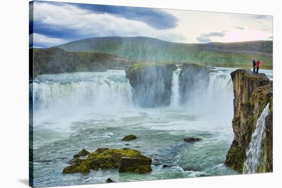 Iceland. Godafoss Waterfall in North Central Iceland. on Ring Road-Bill Bachmann-Stretched Canvas