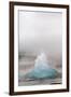 Iceland, Golden Circle, Strokkur Geyser. The Strokkur Geyser erupts with much steam.-Ellen Goff-Framed Premium Photographic Print