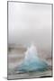 Iceland, Golden Circle, Strokkur Geyser. The Strokkur Geyser erupts with much steam.-Ellen Goff-Mounted Photographic Print