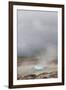 Iceland, Golden Circle. The Strokkur Geyser erupts with much steam.-Ellen Goff-Framed Premium Photographic Print