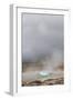 Iceland, Golden Circle. The Strokkur Geyser erupts with much steam.-Ellen Goff-Framed Photographic Print