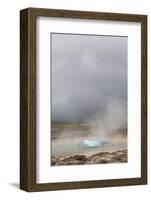 Iceland, Golden Circle. The Strokkur Geyser erupts with much steam.-Ellen Goff-Framed Photographic Print