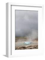 Iceland, Golden Circle. The Strokkur Geyser erupts with much steam.-Ellen Goff-Framed Photographic Print