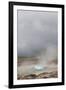 Iceland, Golden Circle. The Strokkur Geyser erupts with much steam.-Ellen Goff-Framed Photographic Print