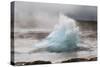 Iceland, Golden Circle. The Strokkur Geyser erupts with much steam.-Ellen Goff-Stretched Canvas