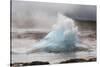 Iceland, Golden Circle. The Strokkur Geyser erupts with much steam.-Ellen Goff-Stretched Canvas