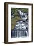 Iceland, Hraunfossar. Tiny cascades emerge from the lava to flow into the Hvita River-Ellen Goff-Framed Photographic Print