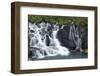 Iceland, Hraunfossar. Tiny cascades emerge from the lava to flow into the Hvita River-Ellen Goff-Framed Photographic Print