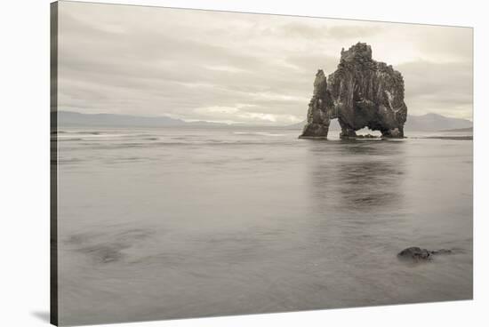 Iceland, Hvitserkur. This sea stack or monolith represents a legend that it was a troll-Ellen Goff-Stretched Canvas