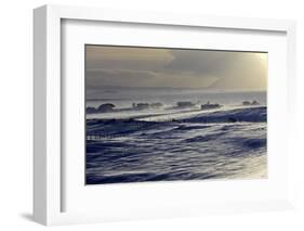 Iceland, Iceland, North-East, Region of Myvatn, Winter Tower, Weather, Stormily, Wind Near the Lake-Bernd Rommelt-Framed Photographic Print