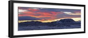 Iceland, Iceland, North-East, Ring Road, Red Sky About the Burfellshraun-Bernd Rommelt-Framed Photographic Print