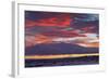 Iceland, Iceland, North-East, Ring Road, Red Sky About the Burfellshraun-Bernd Rommelt-Framed Photographic Print