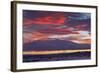 Iceland, Iceland, North-East, Ring Road, Red Sky About the Burfellshraun-Bernd Rommelt-Framed Photographic Print