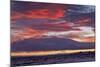 Iceland, Iceland, North-East, Ring Road, Red Sky About the Burfellshraun-Bernd Rommelt-Mounted Photographic Print