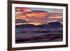 Iceland, Iceland, North-East, Ring Road, Red Sky About the Field Geothermal Namafjall and the Burfe-Bernd Rommelt-Framed Photographic Print