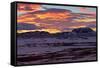 Iceland, Iceland, North-East, Ring Road, Red Sky About the Field Geothermal Namafjall and the Burfe-Bernd Rommelt-Framed Stretched Canvas