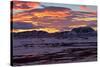 Iceland, Iceland, North-East, Ring Road, Red Sky About the Field Geothermal Namafjall and the Burfe-Bernd Rommelt-Stretched Canvas