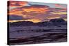 Iceland, Iceland, North-East, Ring Road, Red Sky About the Field Geothermal Namafjall and the Burfe-Bernd Rommelt-Stretched Canvas