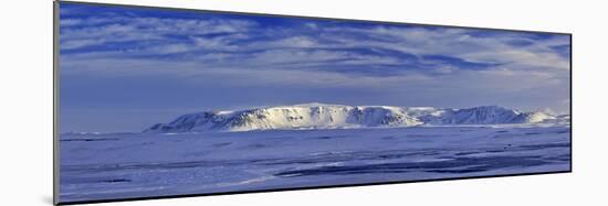 Iceland, Iceland, North-East, Winter Scenery with Holasandur, Lambafjöll, Federal Highway 87 to Hus-Bernd Rommelt-Mounted Photographic Print