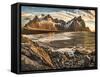 Iceland in winter.-John Ford-Framed Stretched Canvas