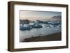 Iceland.Jokulsarlon. Glacial Lake. Tourists Viewing the Icebergs-Inger Hogstrom-Framed Photographic Print