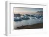 Iceland.Jokulsarlon. Glacial Lake. Tourists Viewing the Icebergs-Inger Hogstrom-Framed Photographic Print