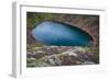 Iceland, Kerid, Deep blue lake contained in the Kerid crater. Iceland's Golden Circle.-Mark Williford-Framed Photographic Print