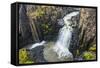 Iceland, Litlanesfoss. Waterfall and Basalt Columns-Jaynes Gallery-Framed Stretched Canvas