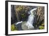 Iceland, Litlanesfoss. Waterfall and Basalt Columns-Jaynes Gallery-Framed Photographic Print