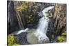 Iceland, Litlanesfoss. Waterfall and Basalt Columns-Jaynes Gallery-Stretched Canvas