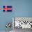 Iceland National Flag Poster Print-null-Poster displayed on a wall