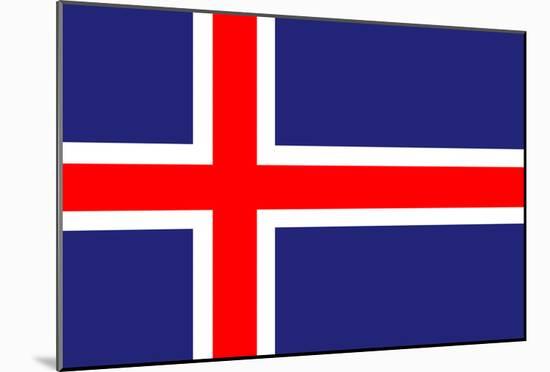 Iceland National Flag Poster Print-null-Mounted Poster