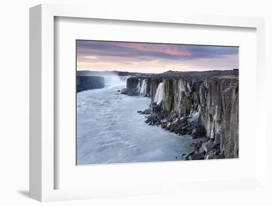 Iceland , Northeast Iceland , Selfoss Waterfall at Sunrise-Vincenzo Mazza-Framed Photographic Print