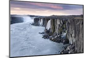 Iceland , Northeast Iceland , Selfoss Waterfall at Sunrise-Vincenzo Mazza-Mounted Photographic Print