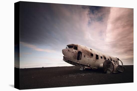 Iceland Plane Wreck-Nina Papiorek-Stretched Canvas