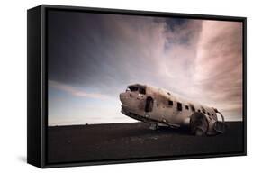 Iceland Plane Wreck-Nina Papiorek-Framed Stretched Canvas