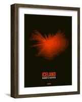 Iceland Radiant Map 1-NaxArt-Framed Art Print