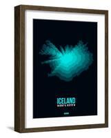 Iceland Radiant Map 2-NaxArt-Framed Art Print