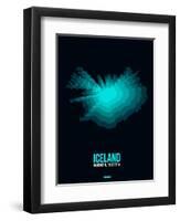 Iceland Radiant Map 2-NaxArt-Framed Art Print