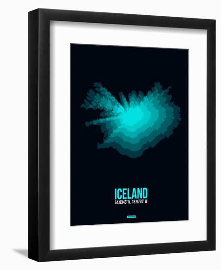 Iceland Radiant Map 2-NaxArt-Framed Art Print