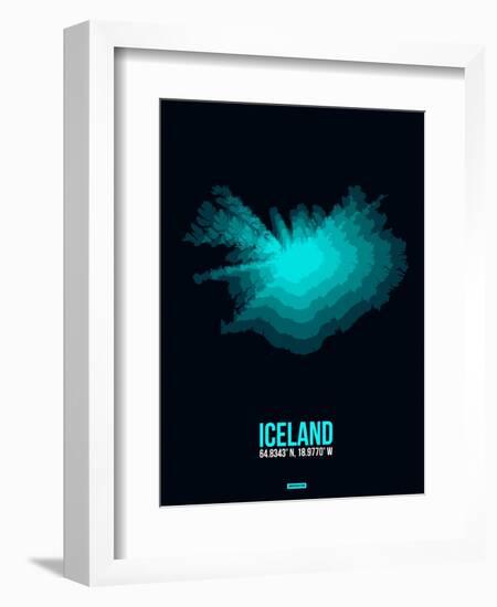 Iceland Radiant Map 2-NaxArt-Framed Art Print