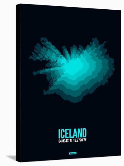 Iceland Radiant Map 2-NaxArt-Stretched Canvas