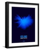 Iceland Radiant Map 3-NaxArt-Framed Art Print