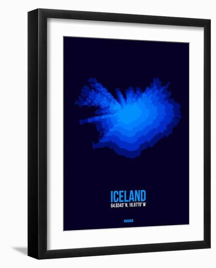 Iceland Radiant Map 3-NaxArt-Framed Art Print